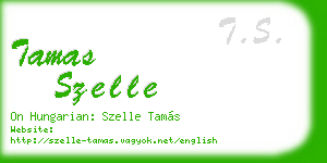 tamas szelle business card